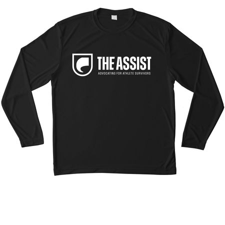 The Assist - Fall/Winter Gear, a Black Unisex Performance Long Sleeve Tee