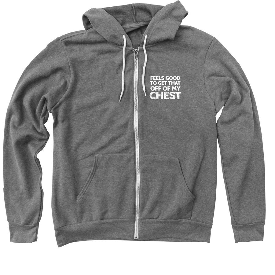 Your Favorite Top Surgery Recovery Zip Up, a Deep Heather Zip Up Hoodie