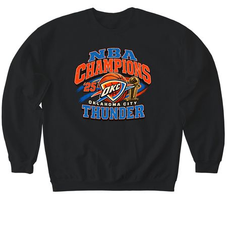 NBA Champions&nbsp;, a Black Softstyle Crewneck Sweatshirt