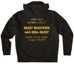 RB NIKE WORK SHIRTS, a Black Nike Women's Club Fleece Zip Up Hoodie (back-view)