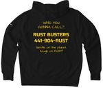 RB NIKE WORK SHIRTS, a Black Nike Club Fleece Pullover Hoodie (back-view)