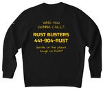 RB NIKE WORK SHIRTS, a Black Nike Club Fleece Crewneck Sweatshirt (back-view)