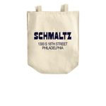 "Schlep" Everyday Tote, a Natural Over-the-Shoulder Shopping Tote Bag (back-view)