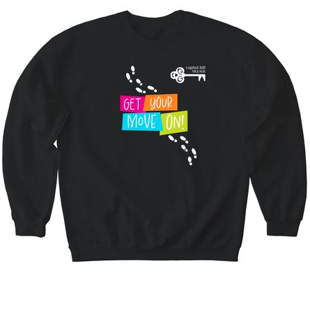 Get Your Move On Apparel, a Black Softstyle Crewneck Sweatshirt