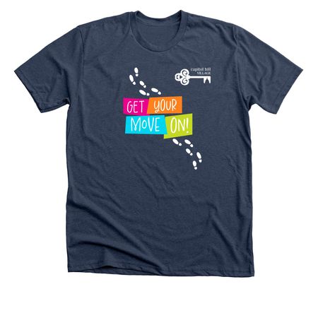 Get Your Move On Apparel, a Heather Navy Premium Unisex Tee