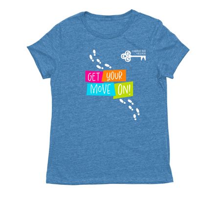 Get Your Move On Apparel, a Azure Blue Allmade Eco Triblend Women?s Tee