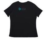 Pride Month 2026 Fundraiser, a Black Women's Relaxed V-Neck Tee (back-view)