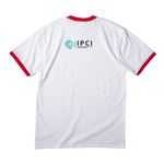Pride Month 2026 Fundraiser, a White/ Red Cotton Ringer Tee (back-view)