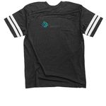 Pride Month 2026 Fundraiser, a Vintage Smoke / White Football Jersey Tee (back-view)