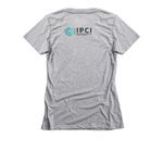 Pride Month 2026 Fundraiser, a Dark Heather Grey Women's Slim Fit Tee (back-view)