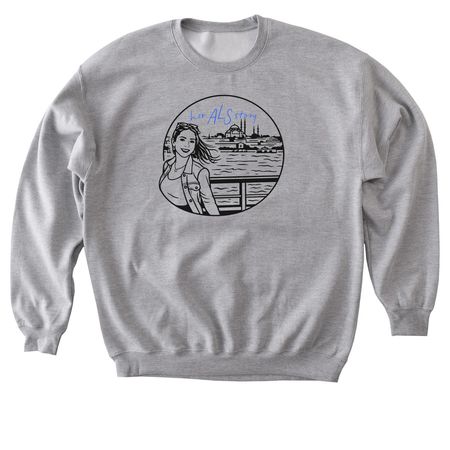 Leah, a Sport Grey Softstyle Crewneck Sweatshirt