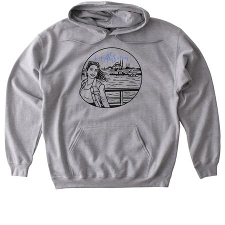 Leah, a Sport Grey Gildan Softstyle Pullover Hoodie