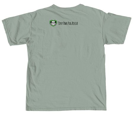 Pug-Mojis, a Bay Comfort Colors Unisex Tee (back-view)