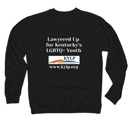 Lawyered Up, a Black Midweight Crewneck Sweatshirt