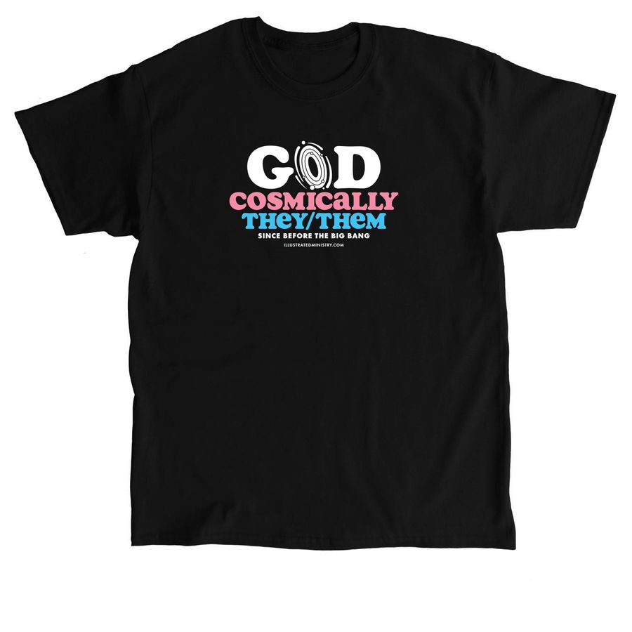 God: Cosmically They/Them, a Black Classic Unisex Tee