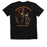 ALR Chapter 138, a Solid Black Blend Premium V-Neck Tee (back-view)