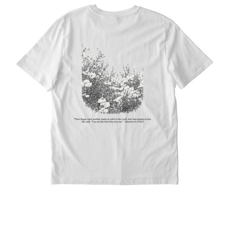 seen and loved t-shirt in white, a White Stanley/Stella Unisex Creator 2.0 Tee (back-view)