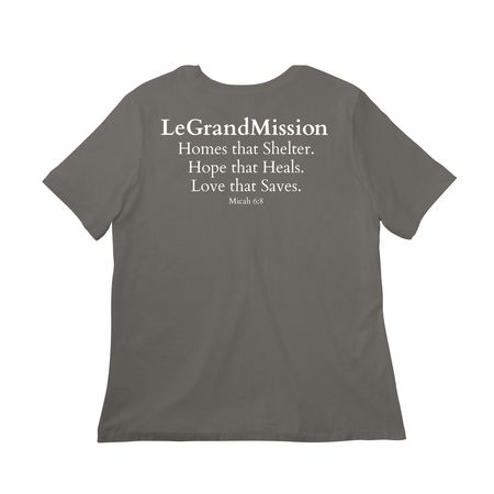 Teenage Mothers Home Wear, a Asphalt Women?s Relaxed Cotton Tee (back-view)