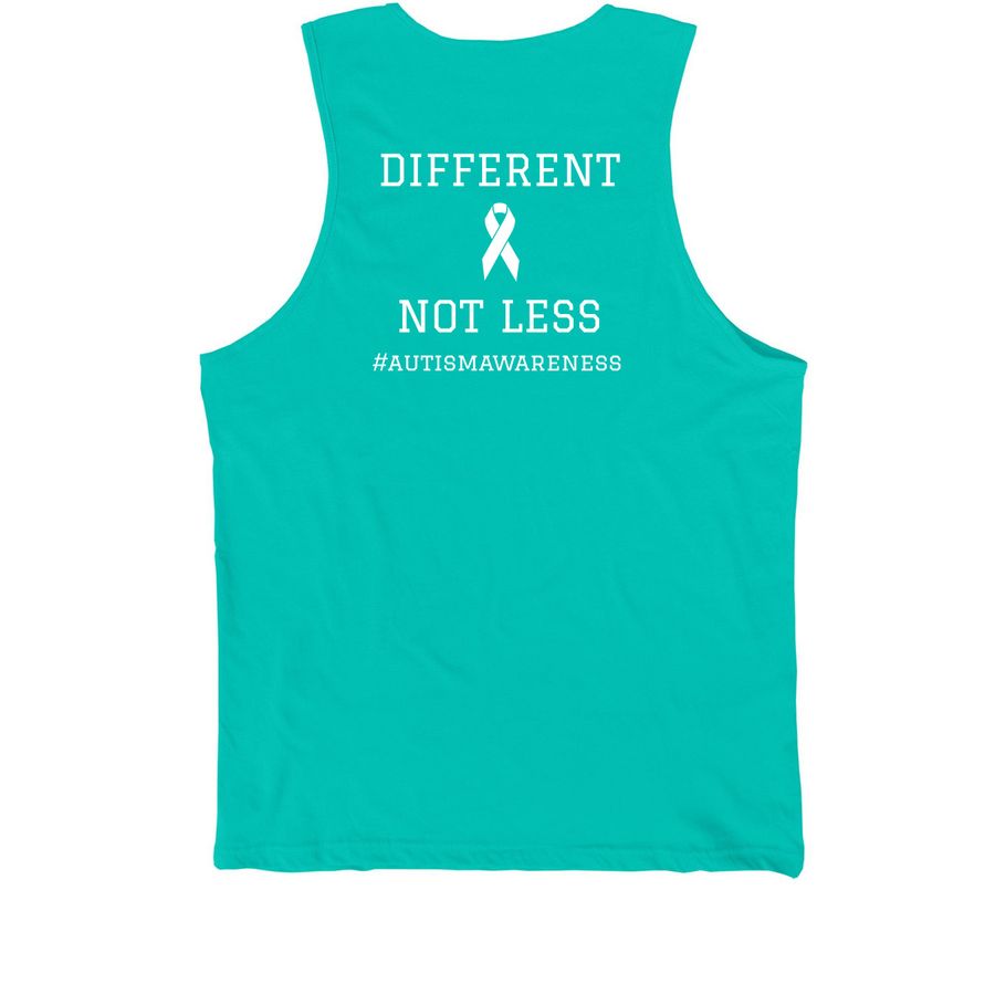 Team John Rush - Different Not Less (Tank), a Teal Premium Cotton Tank