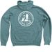 NEW Ohlone Humane Society LOGO!, a Heather Deep Teal Zip Up Hoodie (back-view)