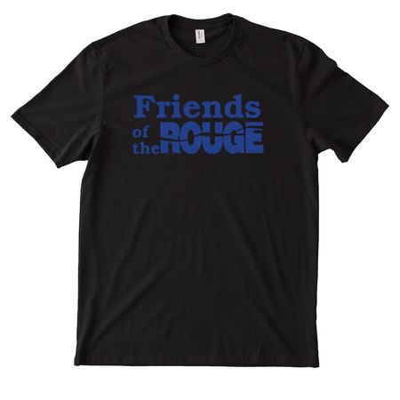 FOTR Watershed Map, a Deep Black Allmade Heavyweight Recycled Cotton Tee