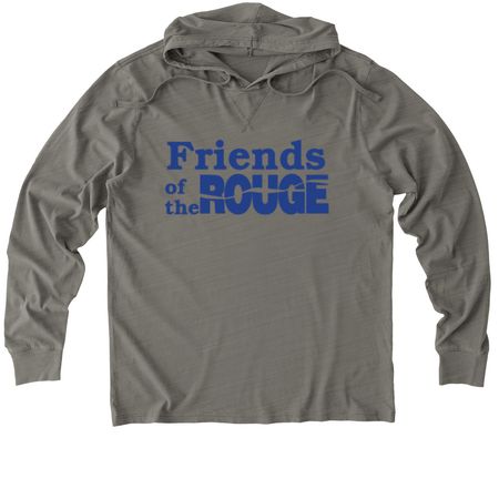 FOTR Watershed Map, a Driftwood Grey Allmade Organic Cotton Mineral Dye Hoodie Tee