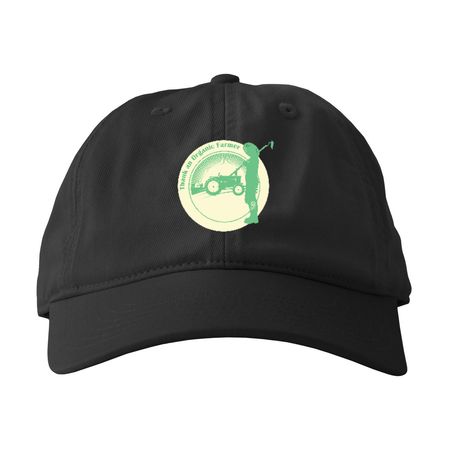 Thank an Organic Farmer - Organic Cap, a Black Printed Eco Baseball Cap
