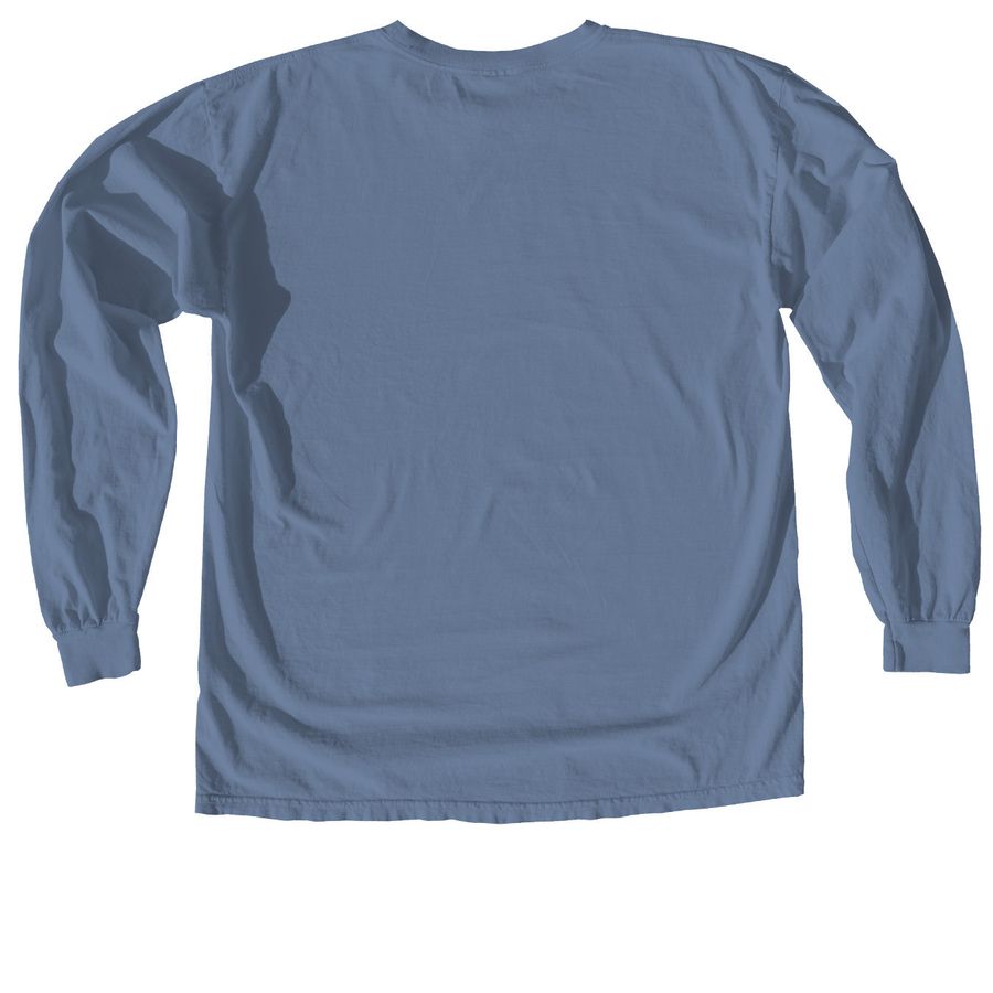 Purrmaid Tees, a Blue Jean Comfort Colors Long Sleeve Tee (back-view)