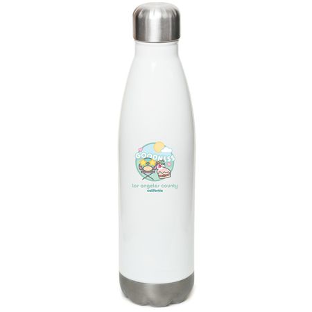 LA Chapter Water Bottle, a White Stainless Steel Water Bottle