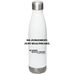 Feral Queer Water Bottle, a White Stainless Steel Water Bottle (back-view)
