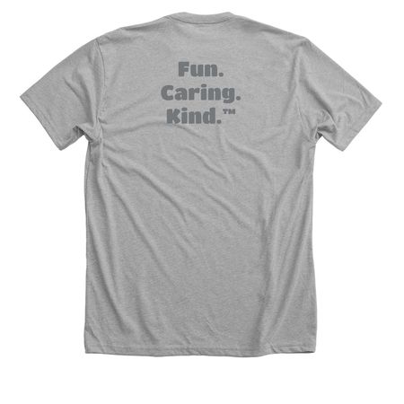 Round 2, a Athletic Heather Premium Unisex Tee (back-view)