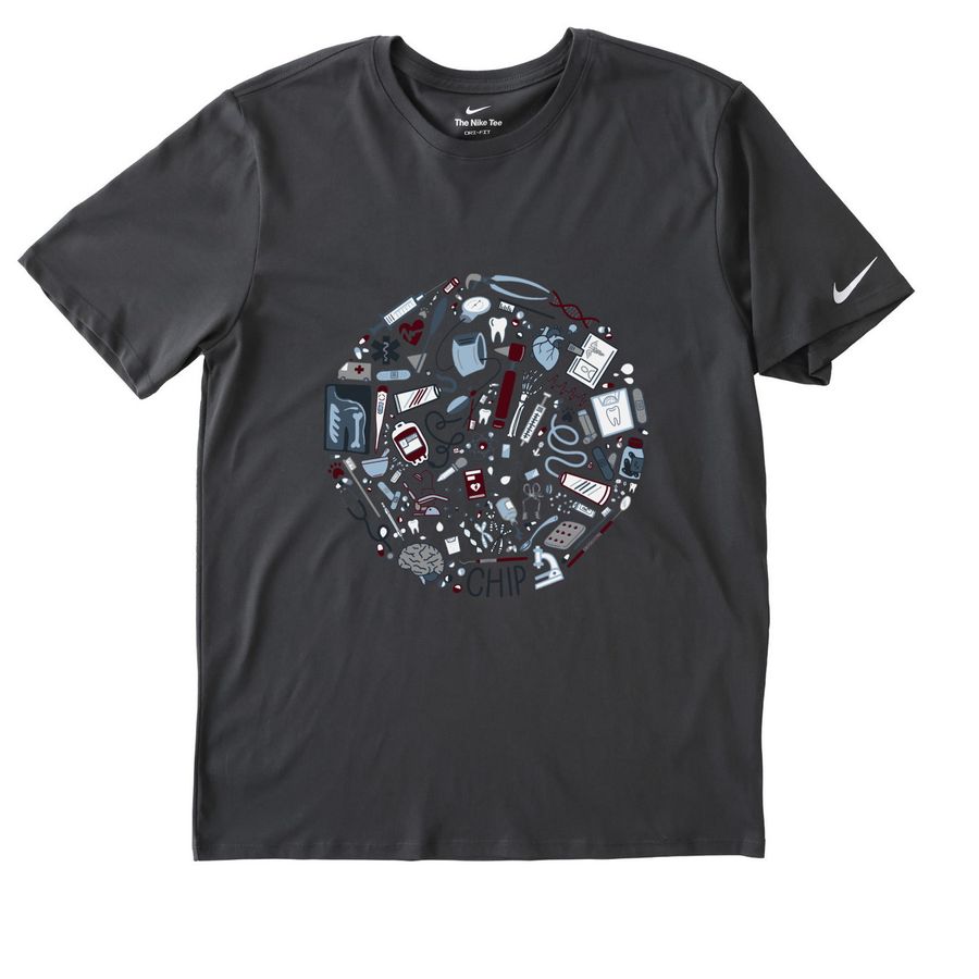 CHIP - Nike Dri-FIT Shirt/Fleece Crewneck, a Anthracite Nike Dri-FIT Jersey Blend Performance Tee
