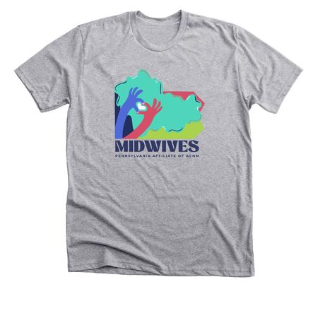 PA Midwives 2025, a Athletic Heather Premium Unisex Tee