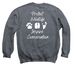 Plumpton Park Zoo: Wear the Mission, a Dark Heather Crewneck Sweatshirt (back-view)