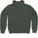 Ween Pocket Ghost, a Military Green Zip Up Hoodie (back-view)