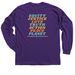 FINAL! PUC Logo/quote front Graphic back, a Purple Classic Long Sleeve Tee (back-view)