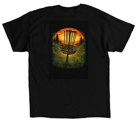 The 1st Disc Golf Basket, a Black Classic Unisex Tee