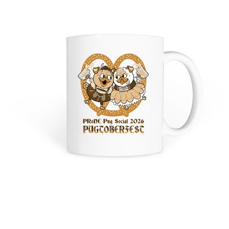 2026 Pugtoberfest Mug, a White Coffee Mug