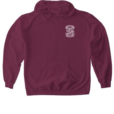 FBA's Creation Corner Logo Shirt, a Maroon Gildan Softstyle Pullover Hoodie