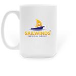 Serious Goose Coffee Mug, a White Large Coffee Mug (back-view)