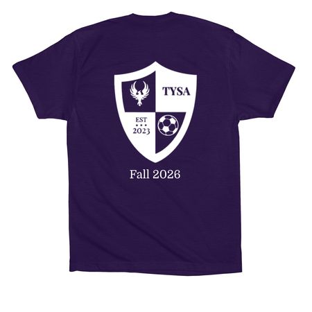 U14 Rayburn, a Team Purple Premium Cotton Tee (back-view)