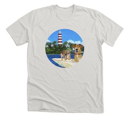 We love Abaco, a Heather Cement Premium Unisex Tee