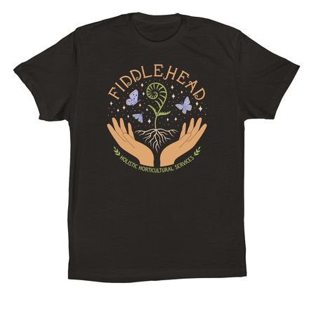Double Hands Design, a Black Premium Cotton Tee