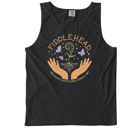 Double Hands Design, a Black Comfort Colors Tank Top