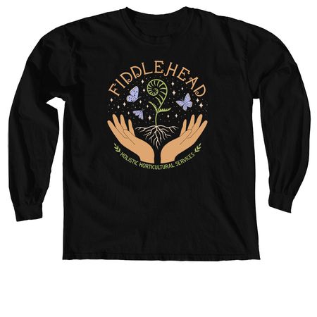 Double Hands Design, a Black Comfort Colors Long Sleeve Tee