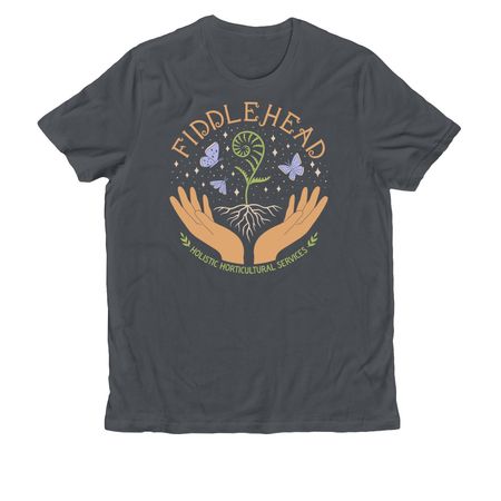 Double Hands Design, a Terrain Grey Allmade Organic Cotton Unisex Tee
