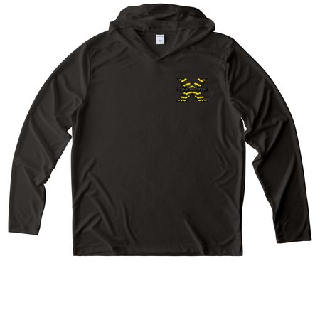 ConstrictorX performance gear, a Black UV Performance Long Sleeve Hoodie