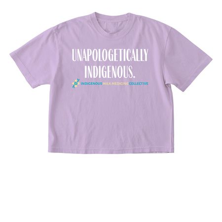 IMMC "Unapologetically Indigenous" Design, a Orchid Comfort Colors Boxy Tee
