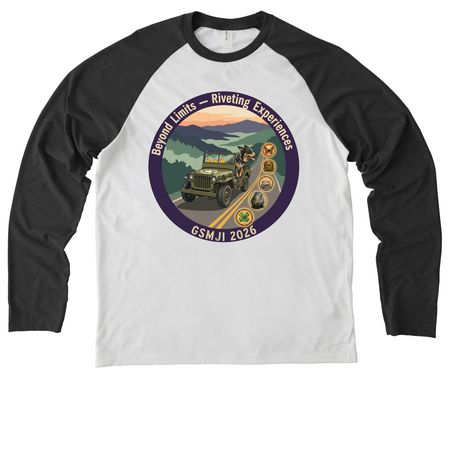 Every mile. Every pause. Every moment&nbsp;, a Space Black/ Bright White Allmade Eco Triblend Colorblock Raglan Long Sleeve Tee
