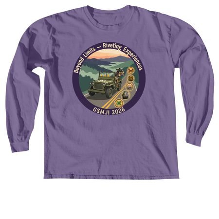 Every mile. Every pause. Every moment&nbsp;, a Grape Comfort Colors Long Sleeve Tee